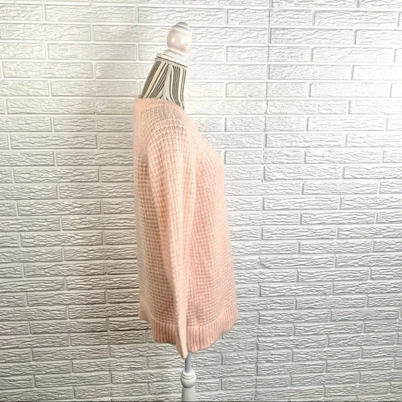 Lou & Grey Semi-Sheer Peach Alpaca Blend Sweater - Picture 4 of 6